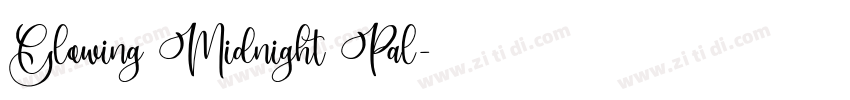 Glowing Midnight Pal字体转换